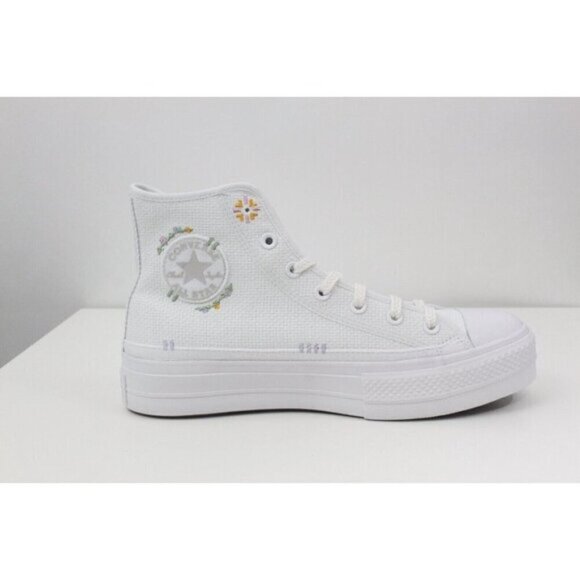 Converse Women Shoes Chuck Taylor All Star Lift Hi Top A05068C White Sz 10.5 - Picture 9 of 16